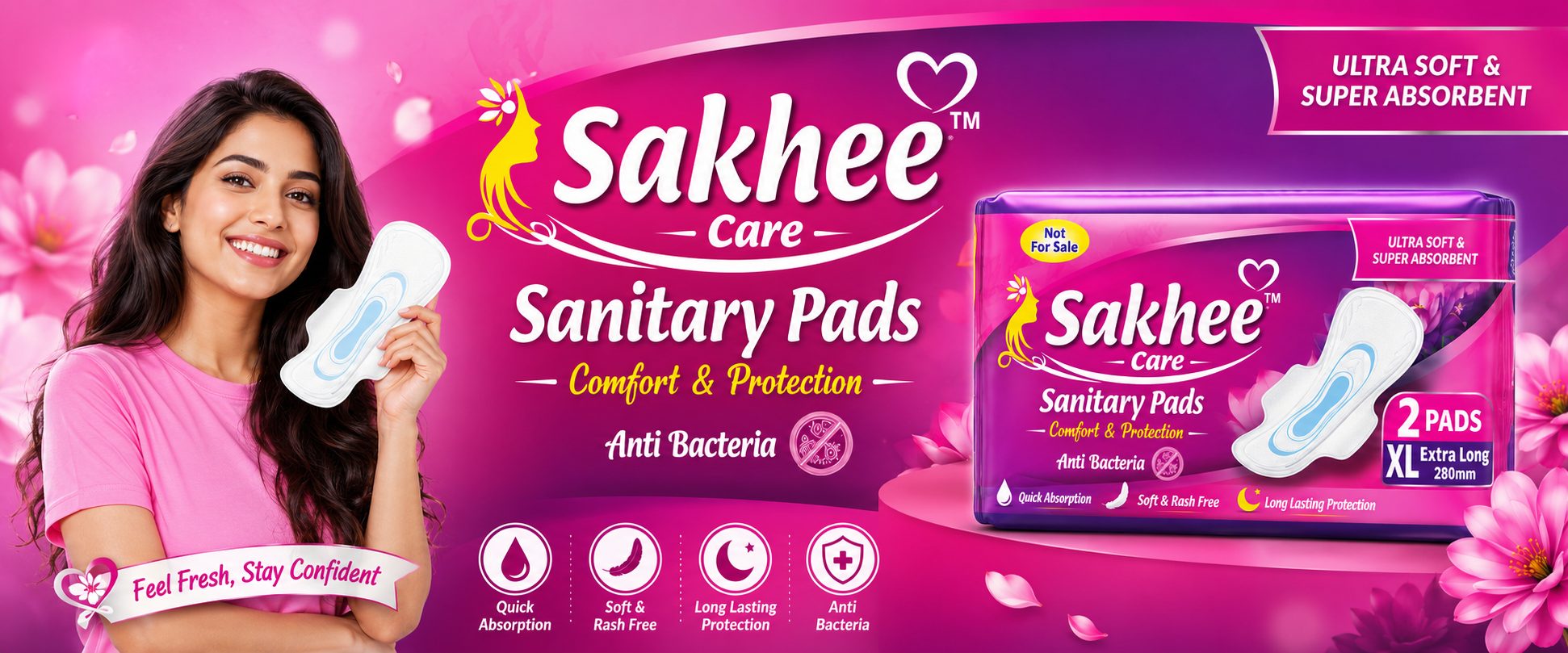 Sakhee Care — soft, absorbent, rash-free everyday comfort